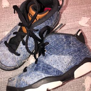Toddler Denim Jordan sneakers